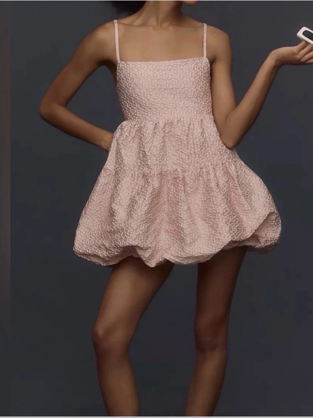 Anthropologie X Aureta Pink Mini Bubble Dress medium